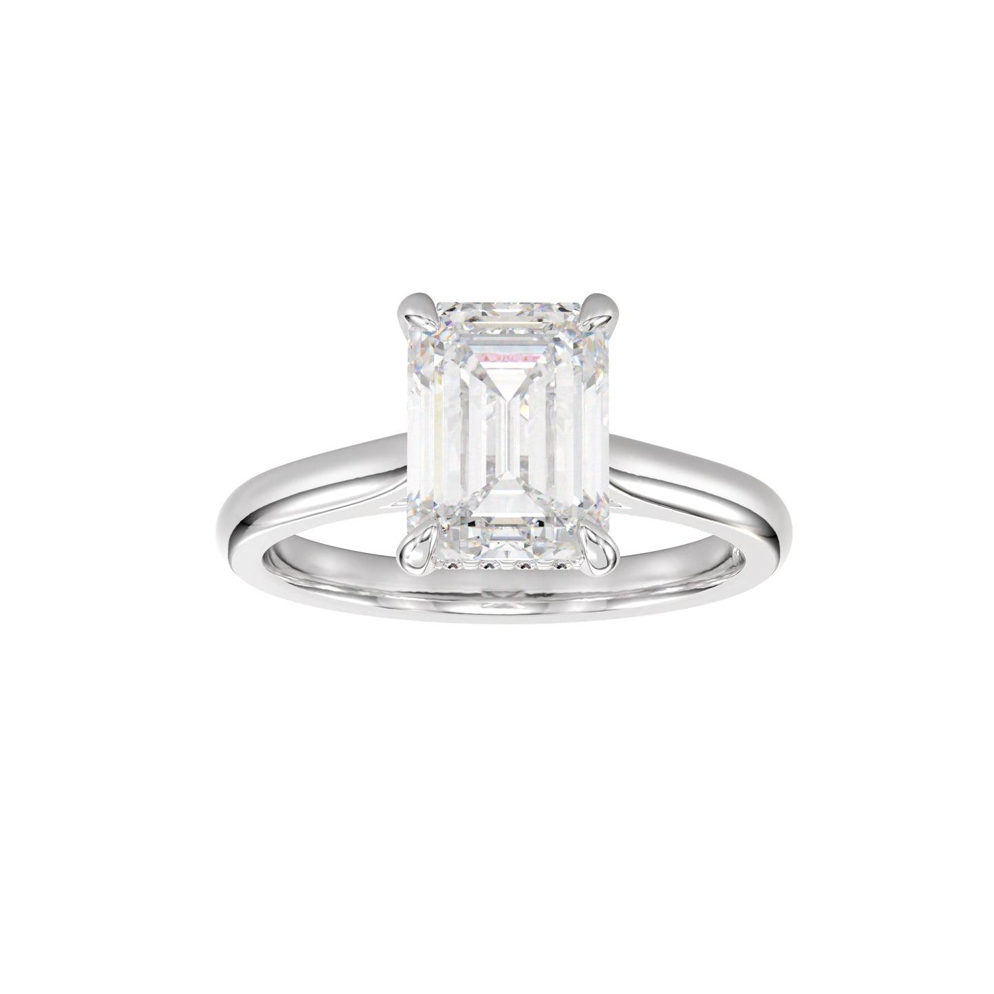 lab grown emerald engagement ring