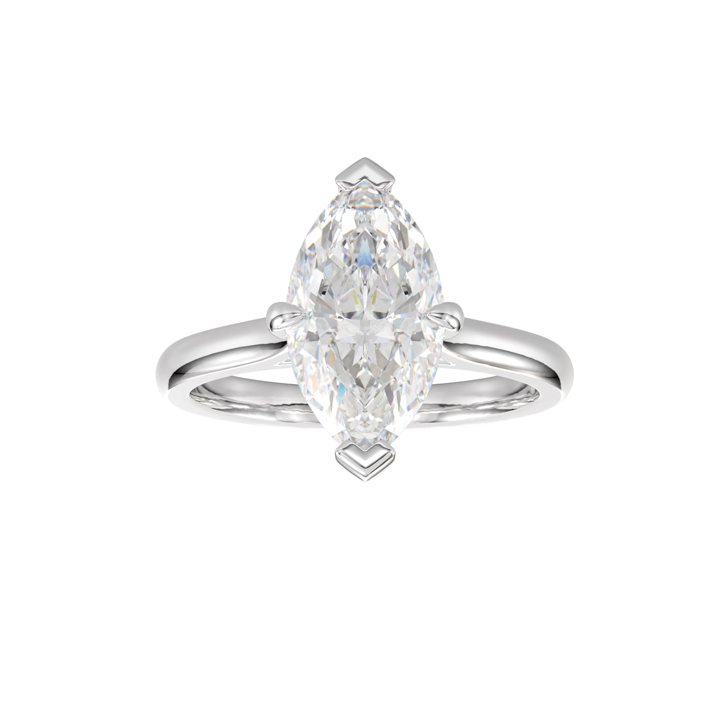 lab grown marquise engagement ring