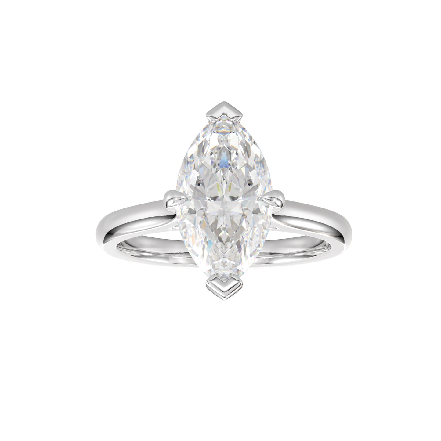lab grown marquise engagement ring