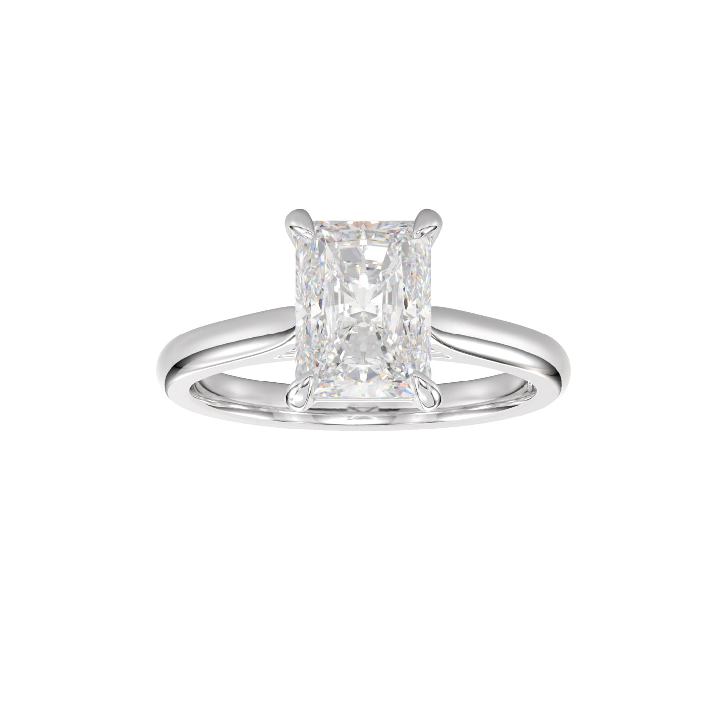 lab grown radiant diamond ring