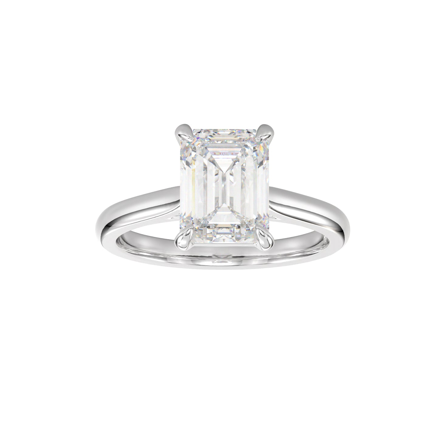 lab grown emerald diamond ring