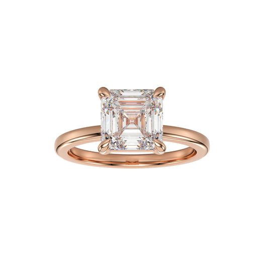 lab grown Asscher diamond ring