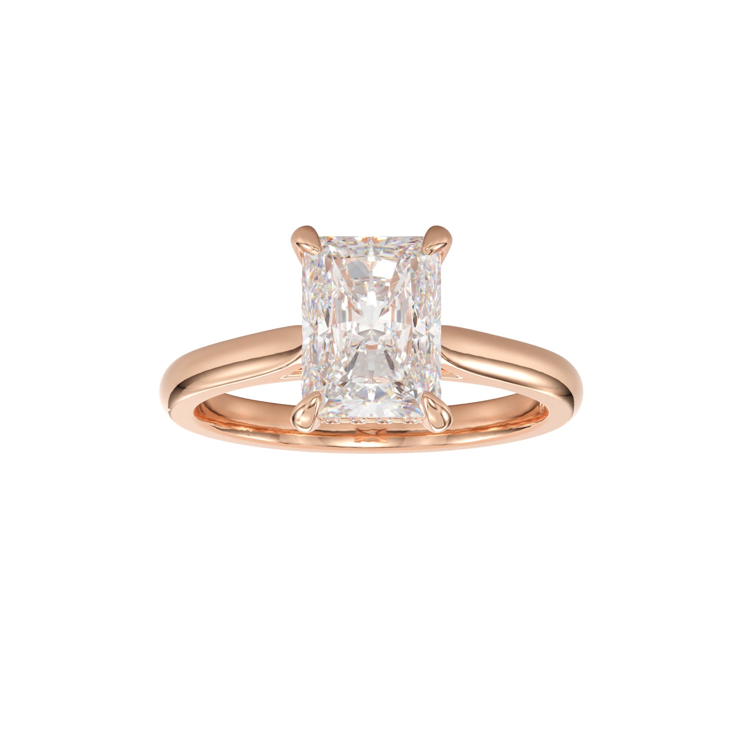 lab grown radiant diamond ring