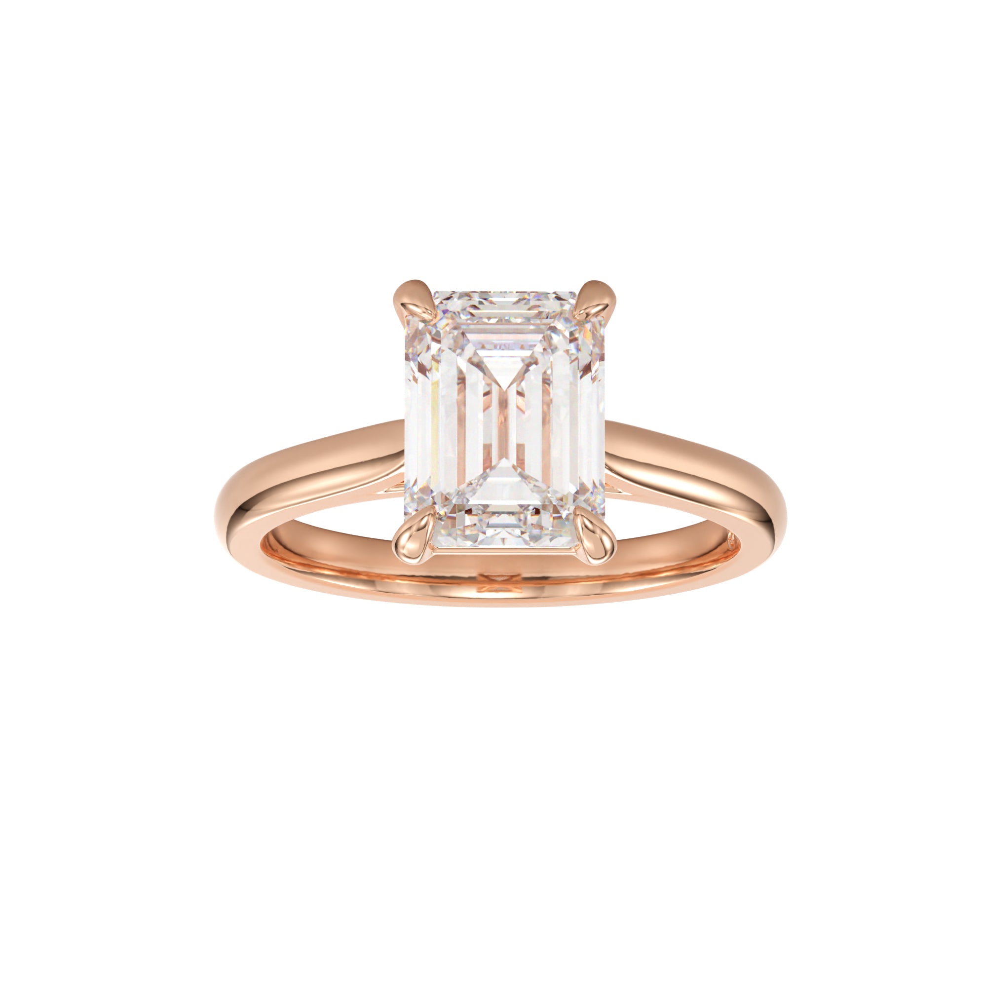 
                    emerald cut cathedral solitaire
                  