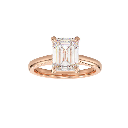 emerald cut cathedral solitaire