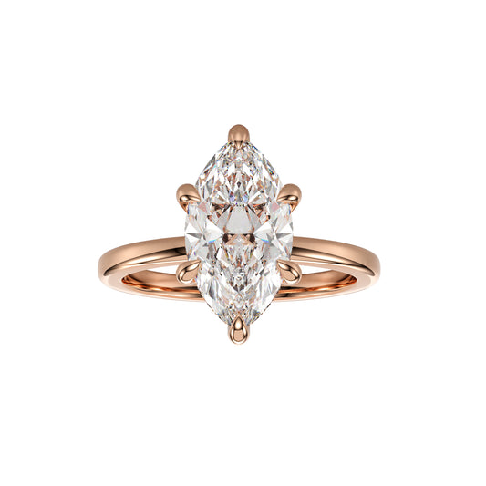 marquise cut lab diamond engagement ring