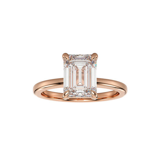 emerald cut 4 prong engagement ring