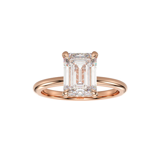 lab grown emerald solitaire ring