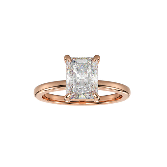 radiant cut 4 prong engagement ring