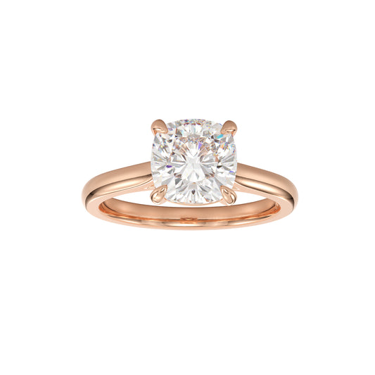 cushion cut cathedral solitaire