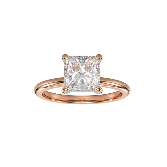 princess cut lab grown engagement ring