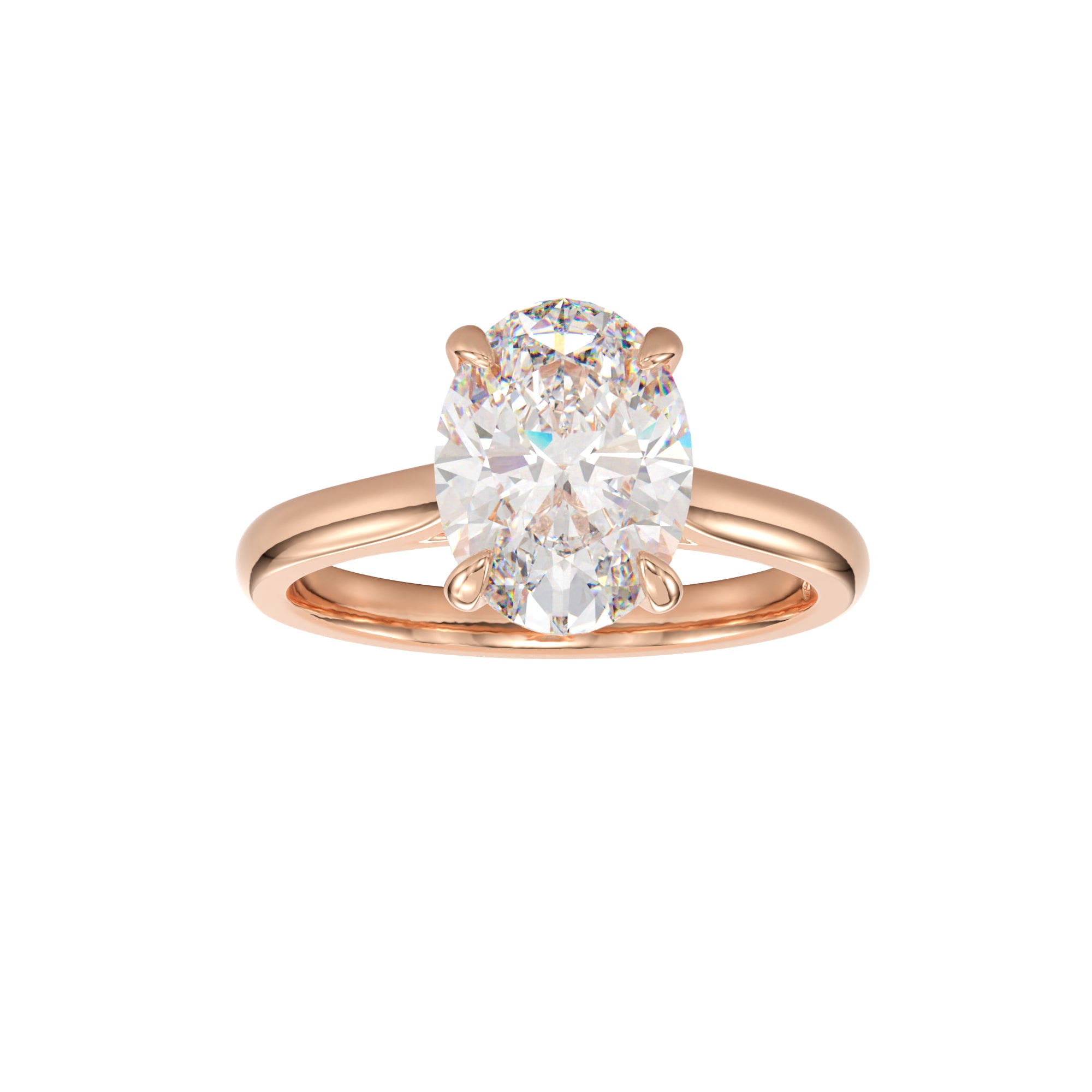 
                    oval cut cathedral solitaire
                  