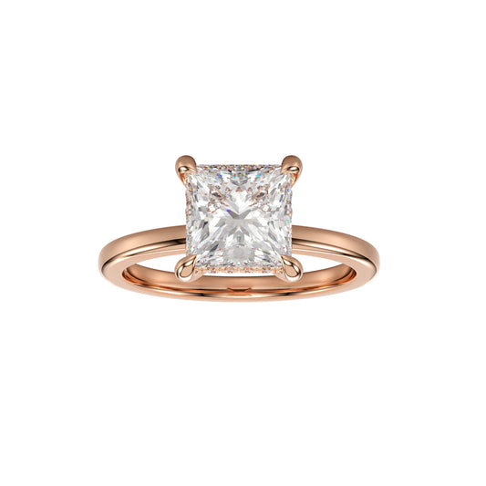 princess cut lab diamond engagement ring