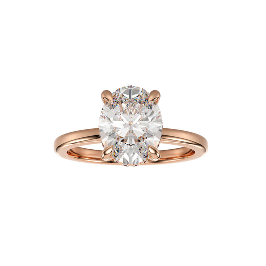 oval cut lab diamond engagement ring