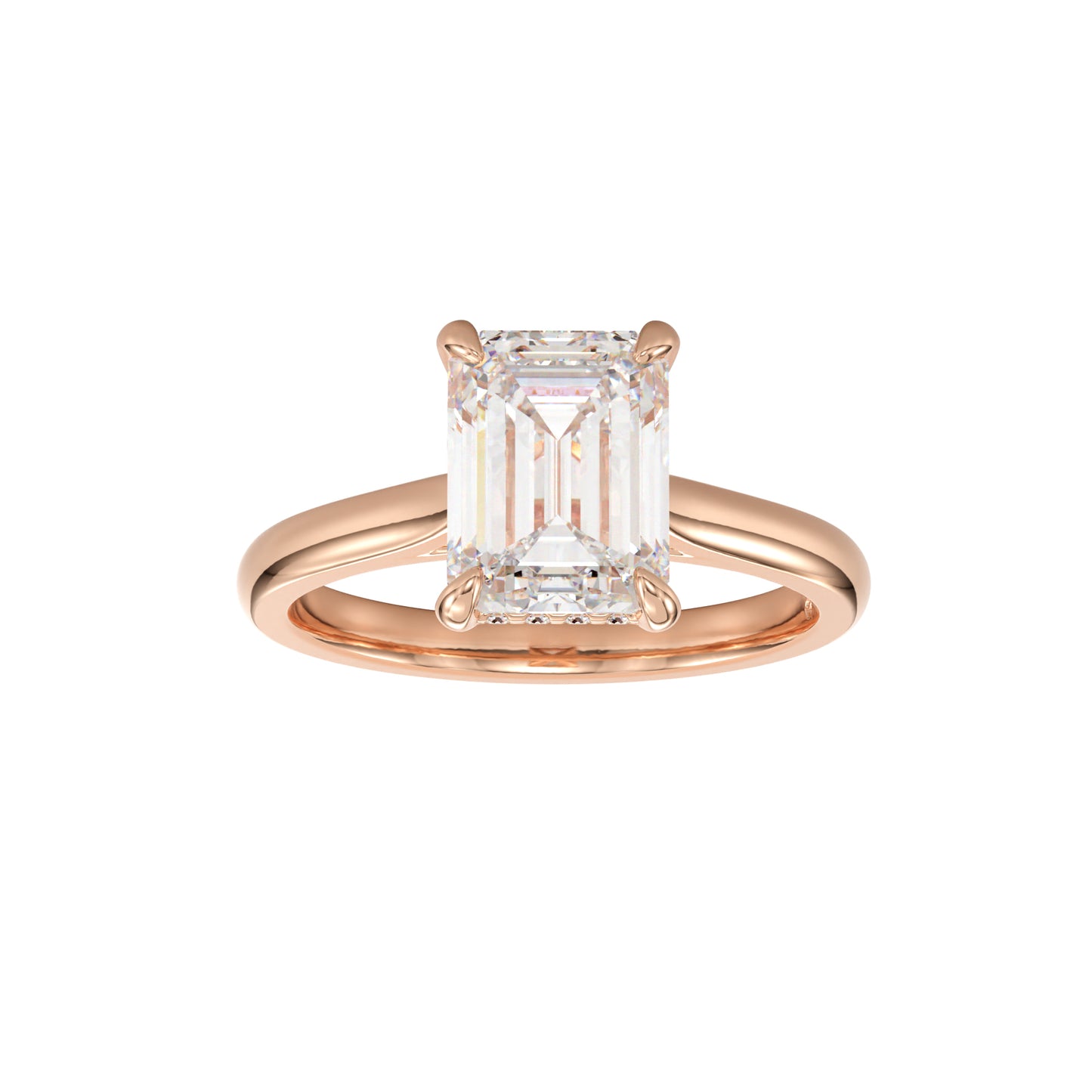 delicate emerald diamond ring