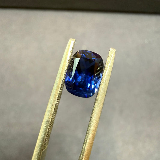 Lab Grown Royal Blue Sapphire – Cushion Cut