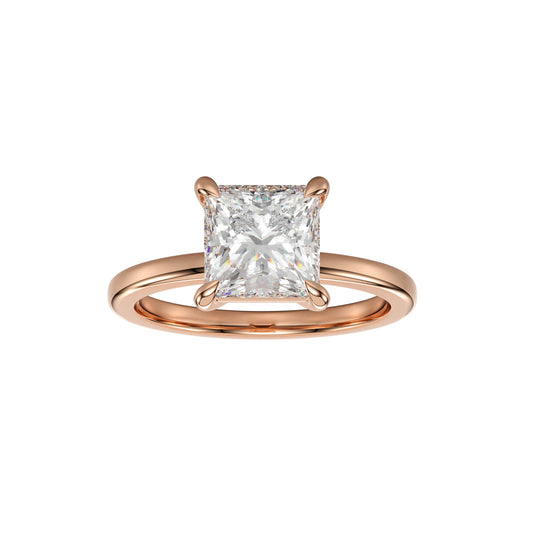 princess cut 4 prong engagement ring