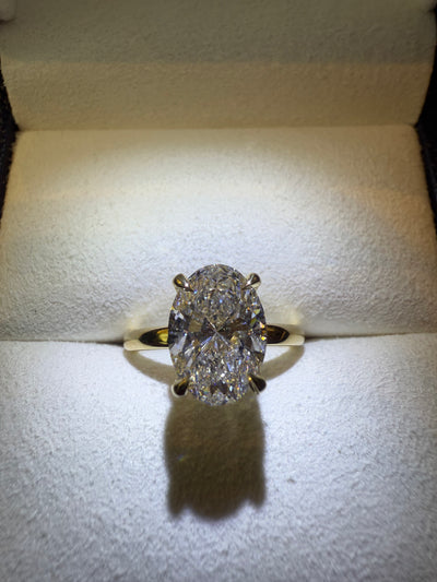 Oval Cut 2.30ct D VVS1 Lab Grown Diamond Engagement Ring