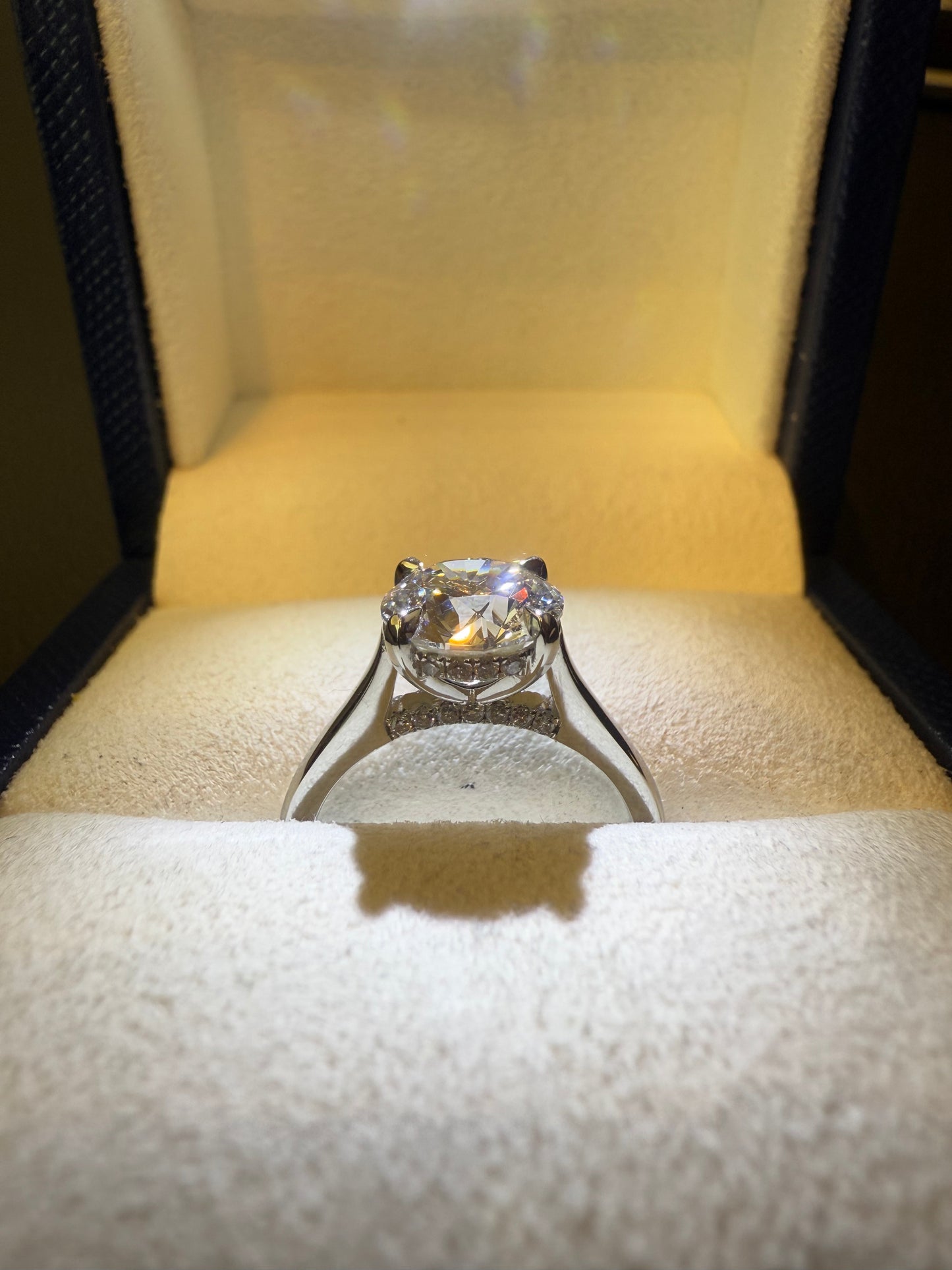 2.28ct F VS1 Hidden Halo Engagement Ring