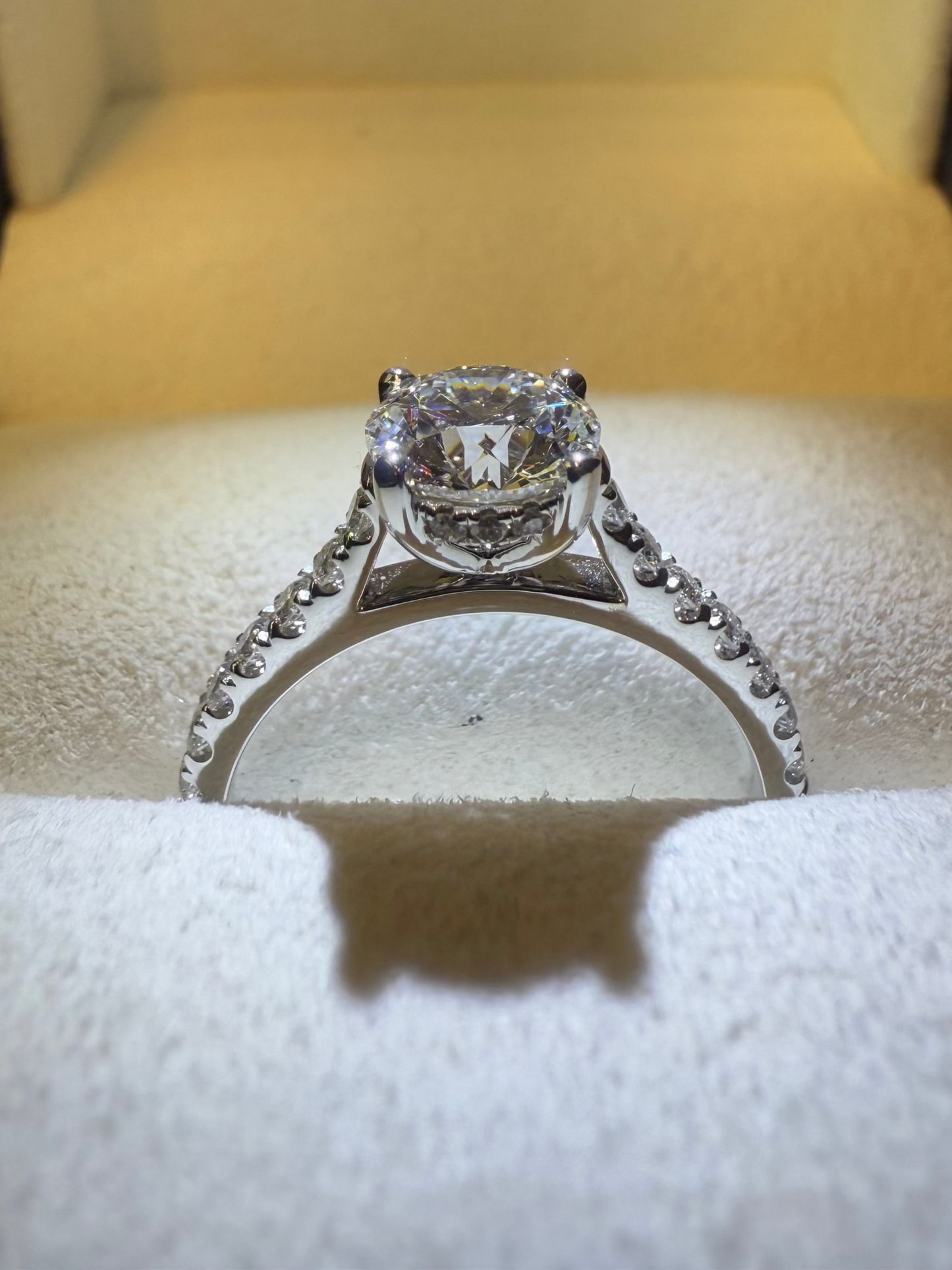 1.11ct E VS1 Hidden Halo Engagement Ring