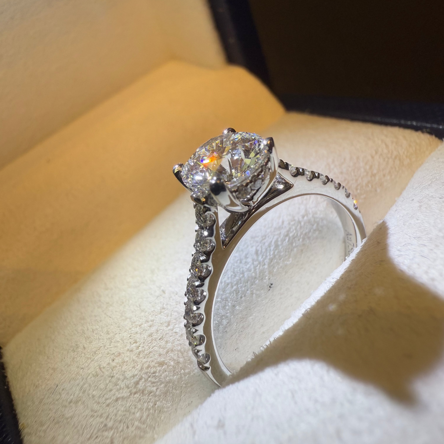 1.11ct E VS1 Hidden Halo Engagement Ring