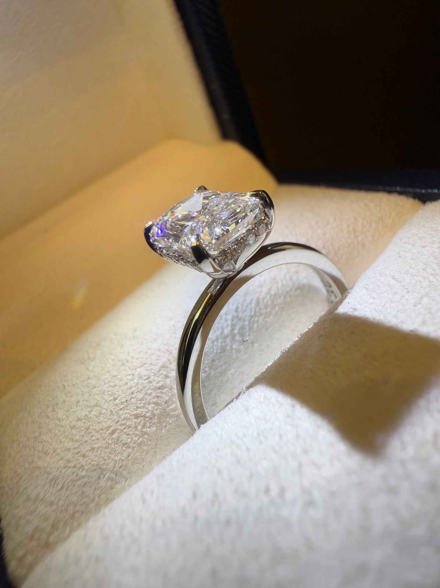 2.09ct F VVS2 Hidden Halo Engagement Ring