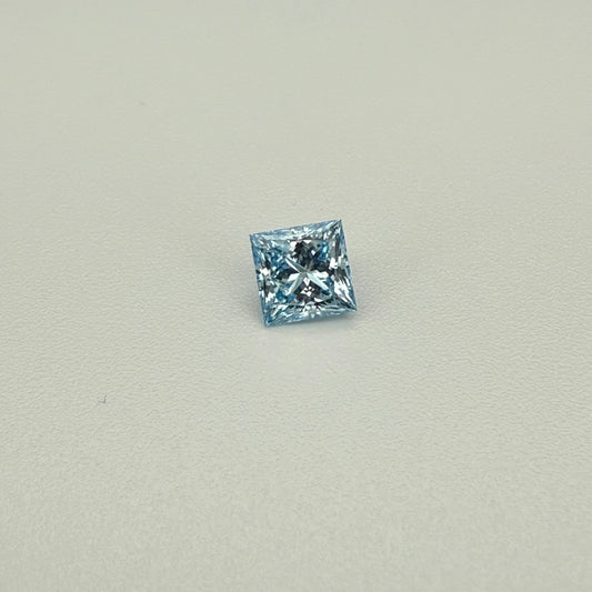 princess cut blue diamond