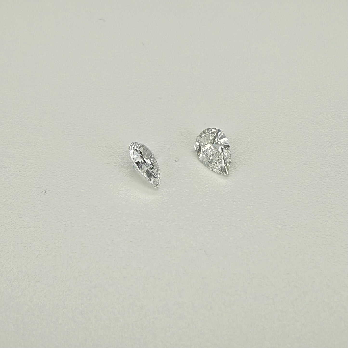 matching pair pear lab diamonds
