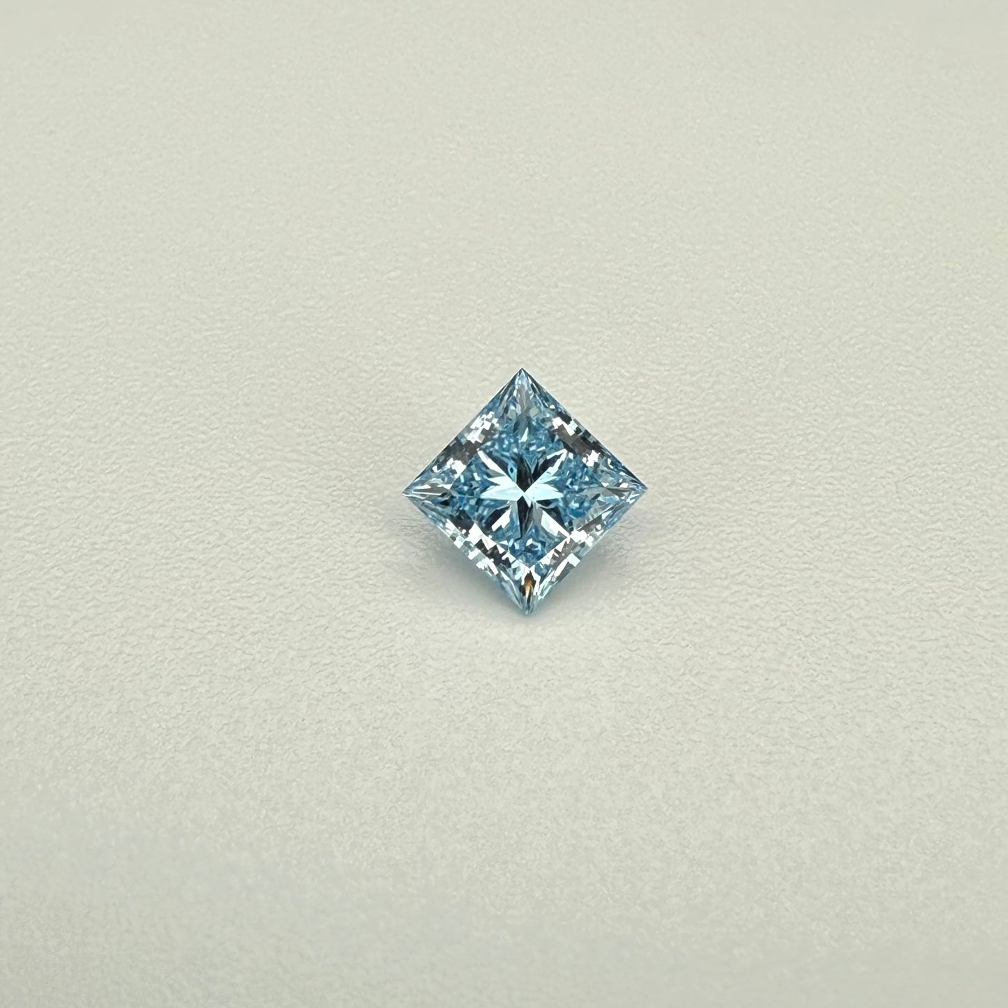 princess cut blue diamond