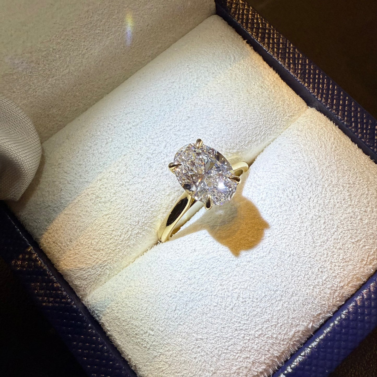 1.97ct oval lab grown diamond ring