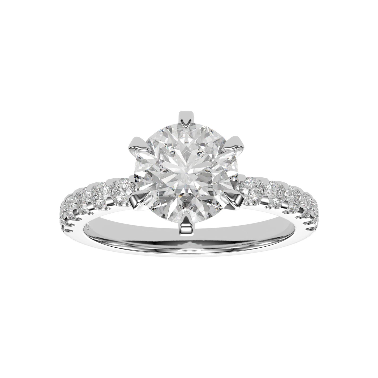 
                    Pave-Set Engagement Ring - 1.55ct F Colour VS1 Clarity
                  