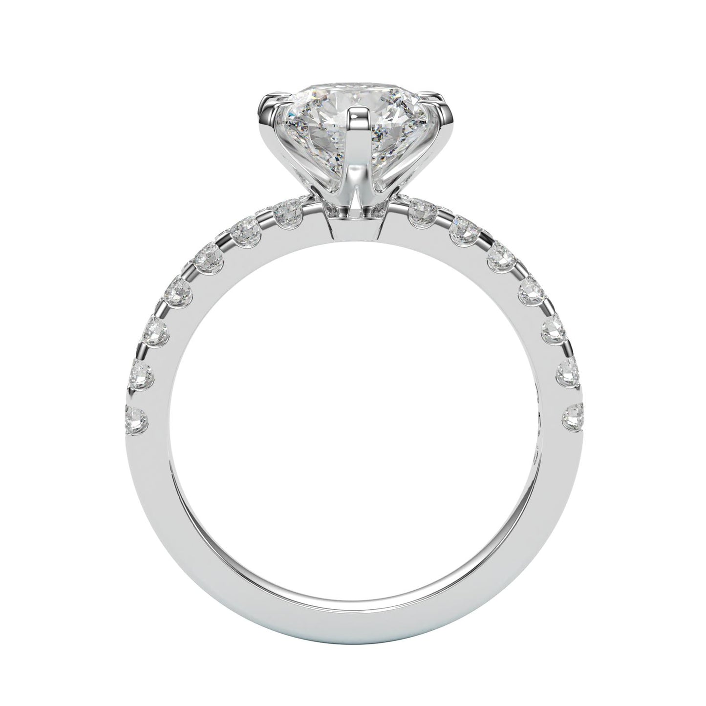 Pave-Set Engagement Ring - 1.55ct F Colour VS1 Clarity_2