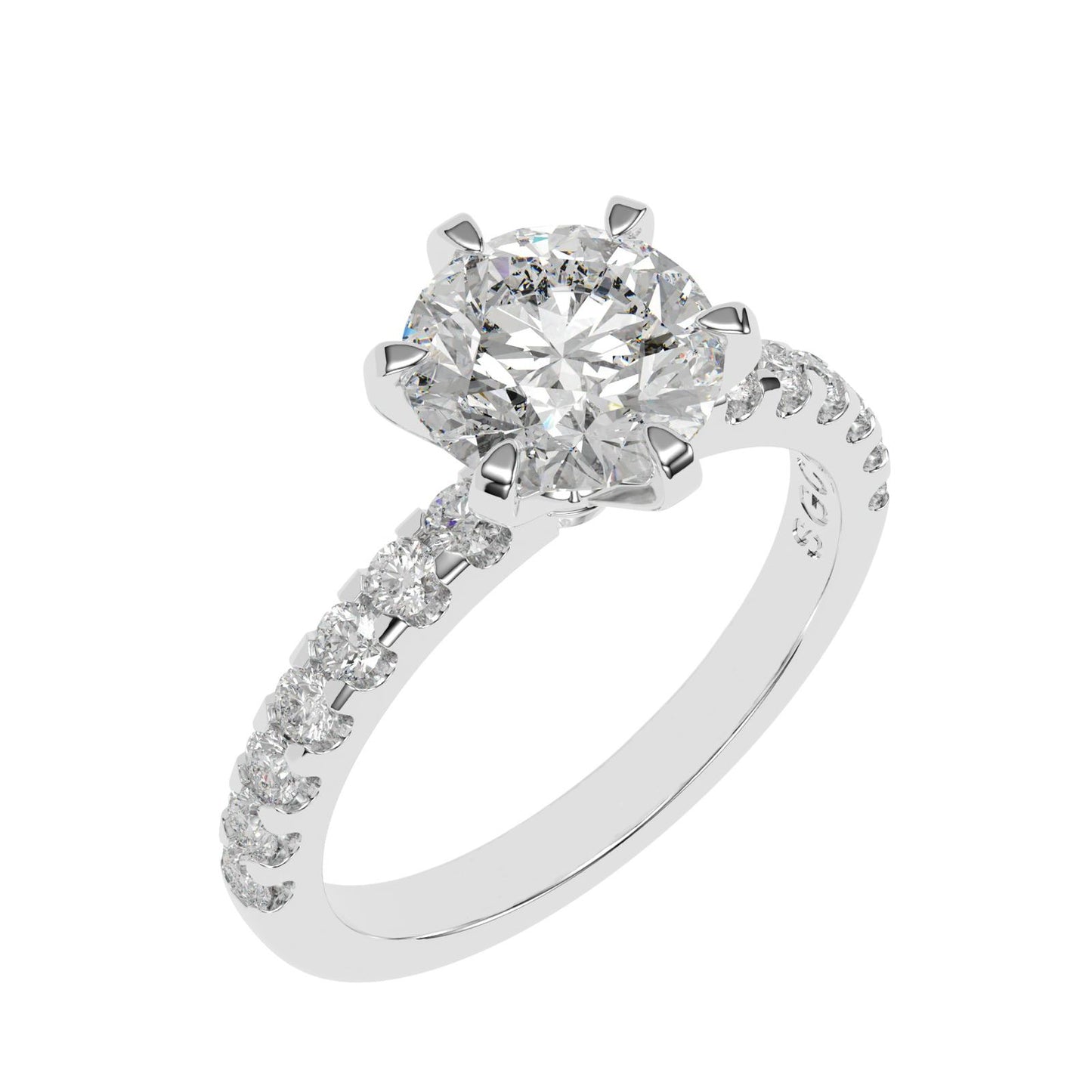 Pave-Set Engagement Ring - 1.55ct F Colour VS1 Clarity_3