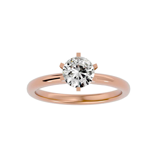 six prong solitaire diamond ring
