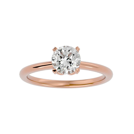 floral solitaire diamond ring