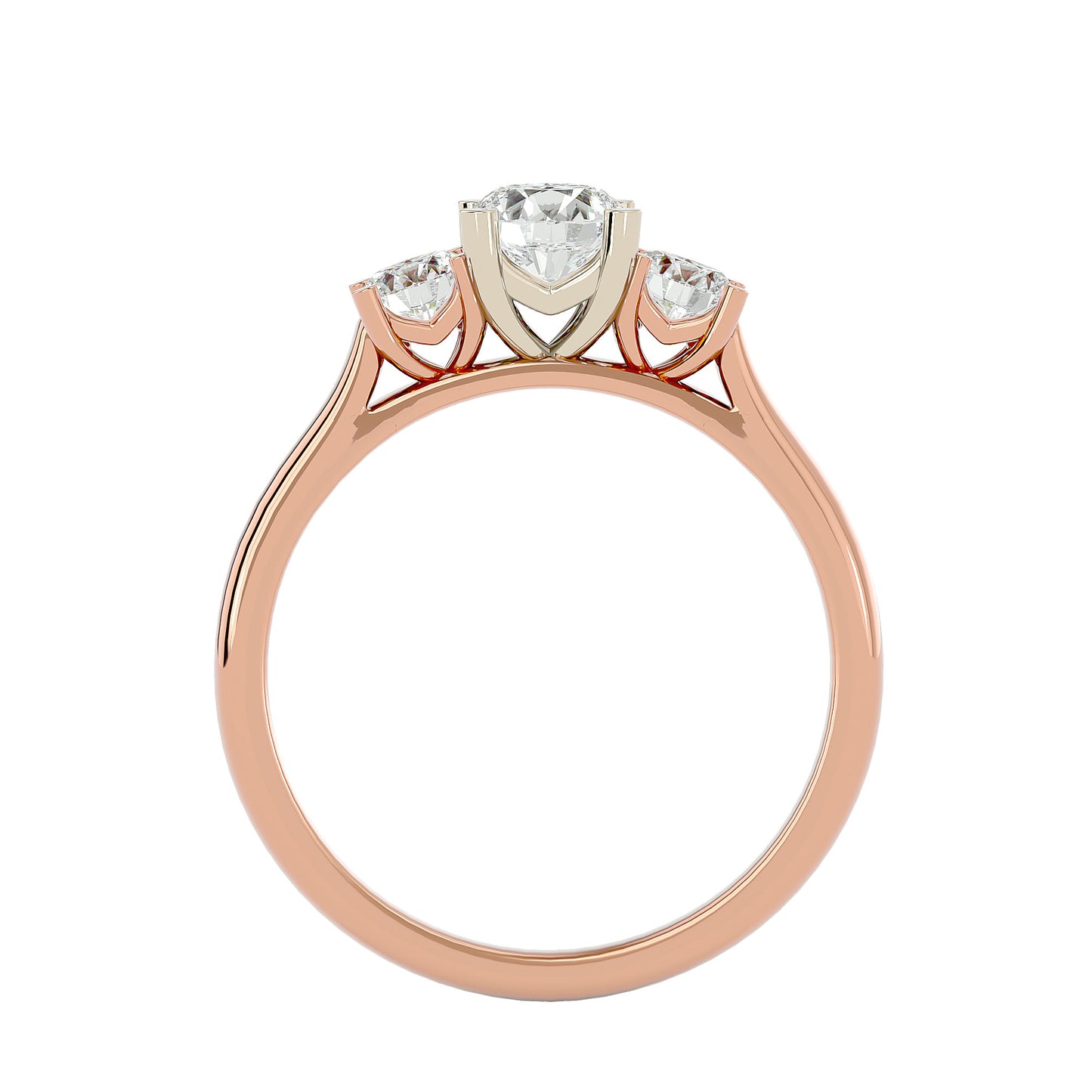 lab grown diamond trilogy ring