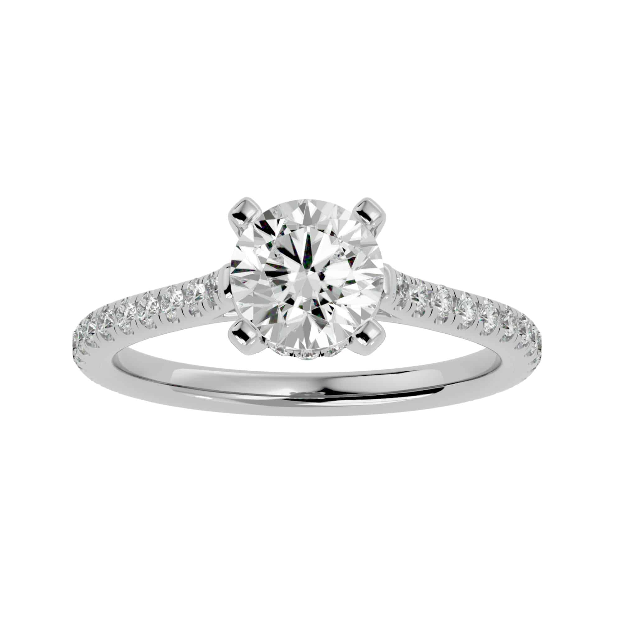 
                    Hidden Halo Engagement Ring - 1.11carat E colour VS1 Clarity
                  