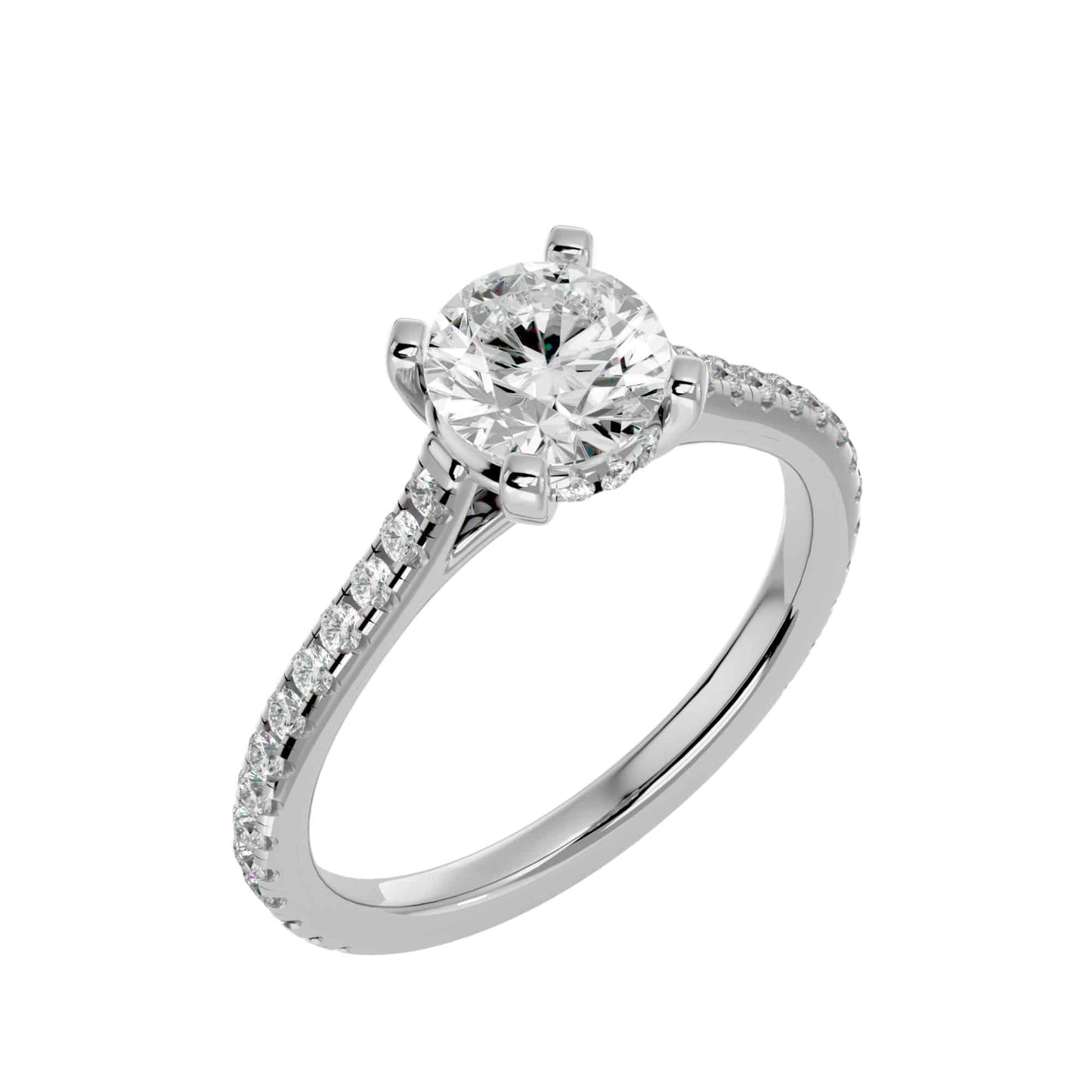 Hidden Halo Engagement Ring - 1.11carat E colour VS1 Clarity_3