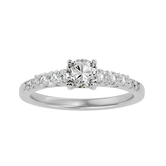 1.40ct lab grown hidden halo ring