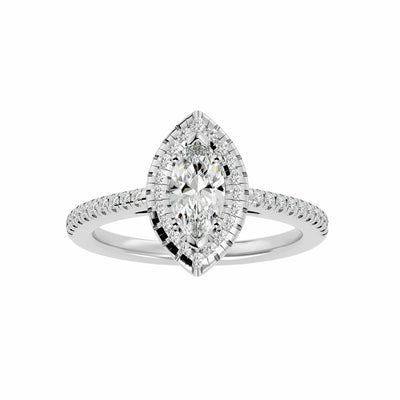 1.30ct Classic Marquise Cut Halo Engagement Ring