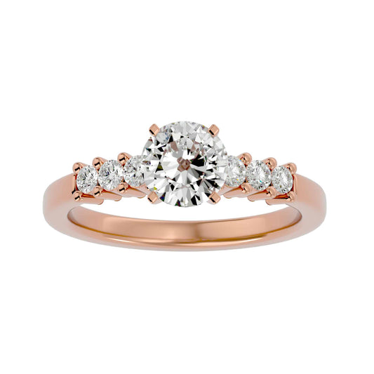 1.25ct raised shoulder engagement ring