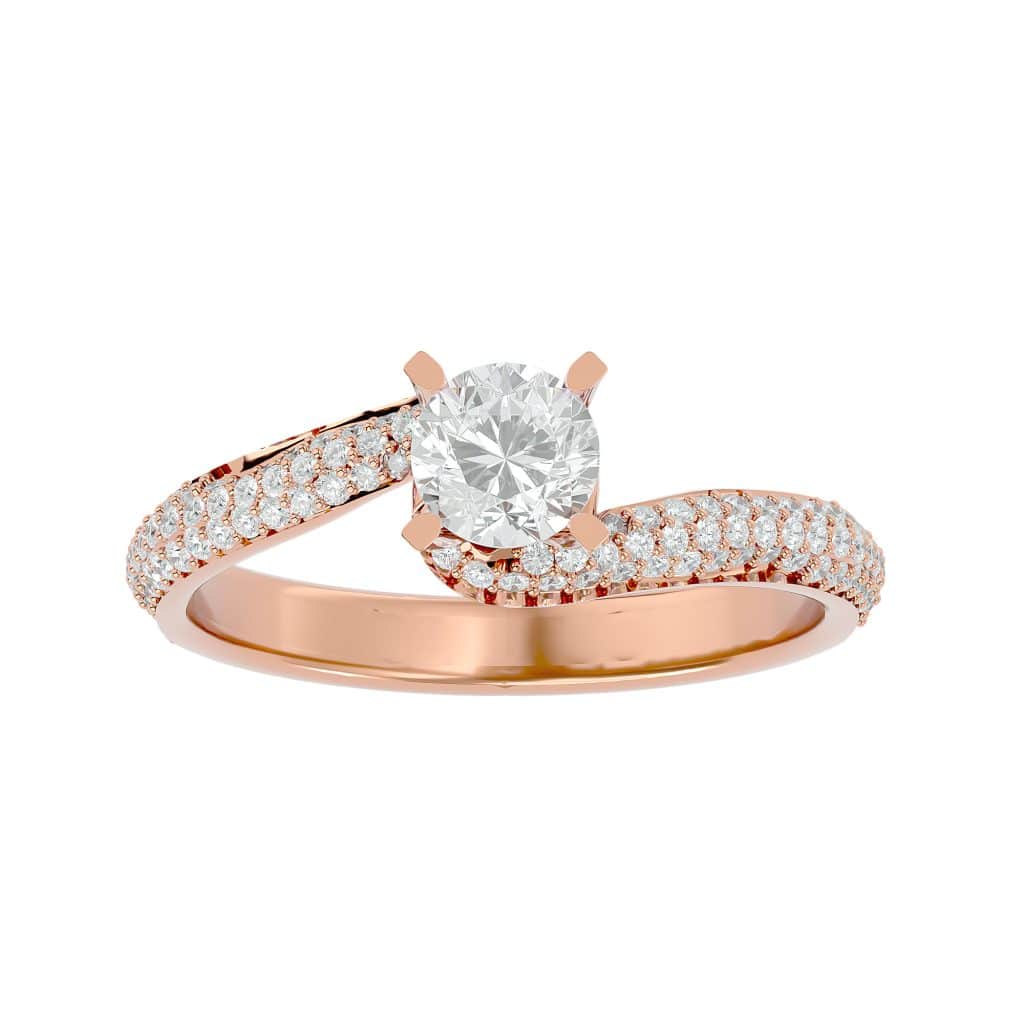 
                    Romantic rose gold Josephine entwine engagement ring setting.
                  