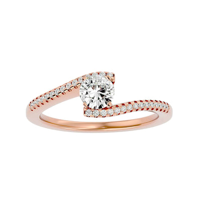 1.11ct Solitaire Twisted Diamond Ring