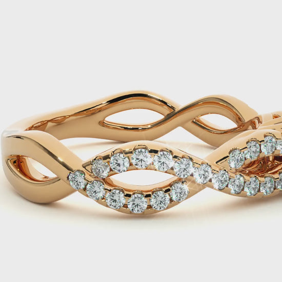 criss-cross solitaire diamond ring