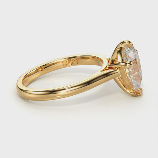 pear cut cathedral solitaire