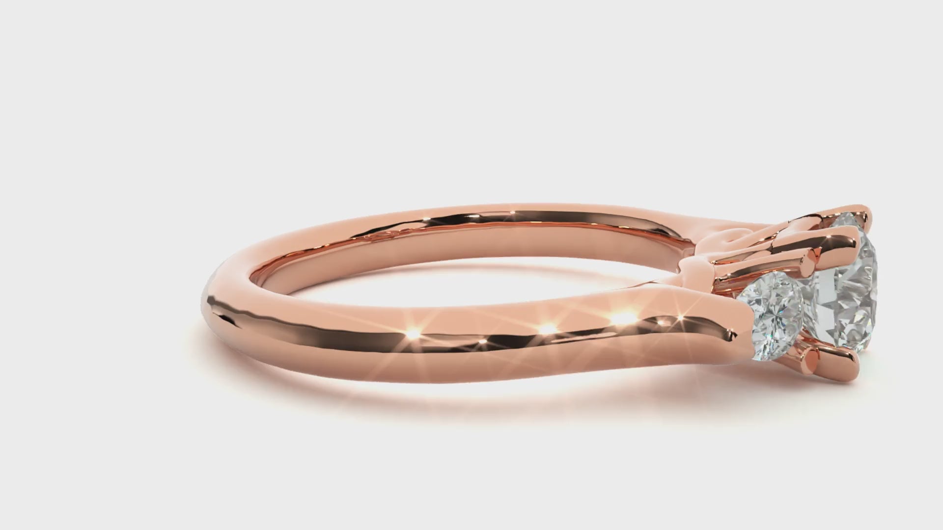 1.30ct floating engagement ring