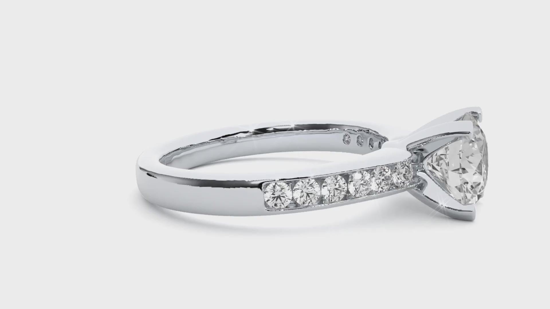 classic channel-set engagement ring