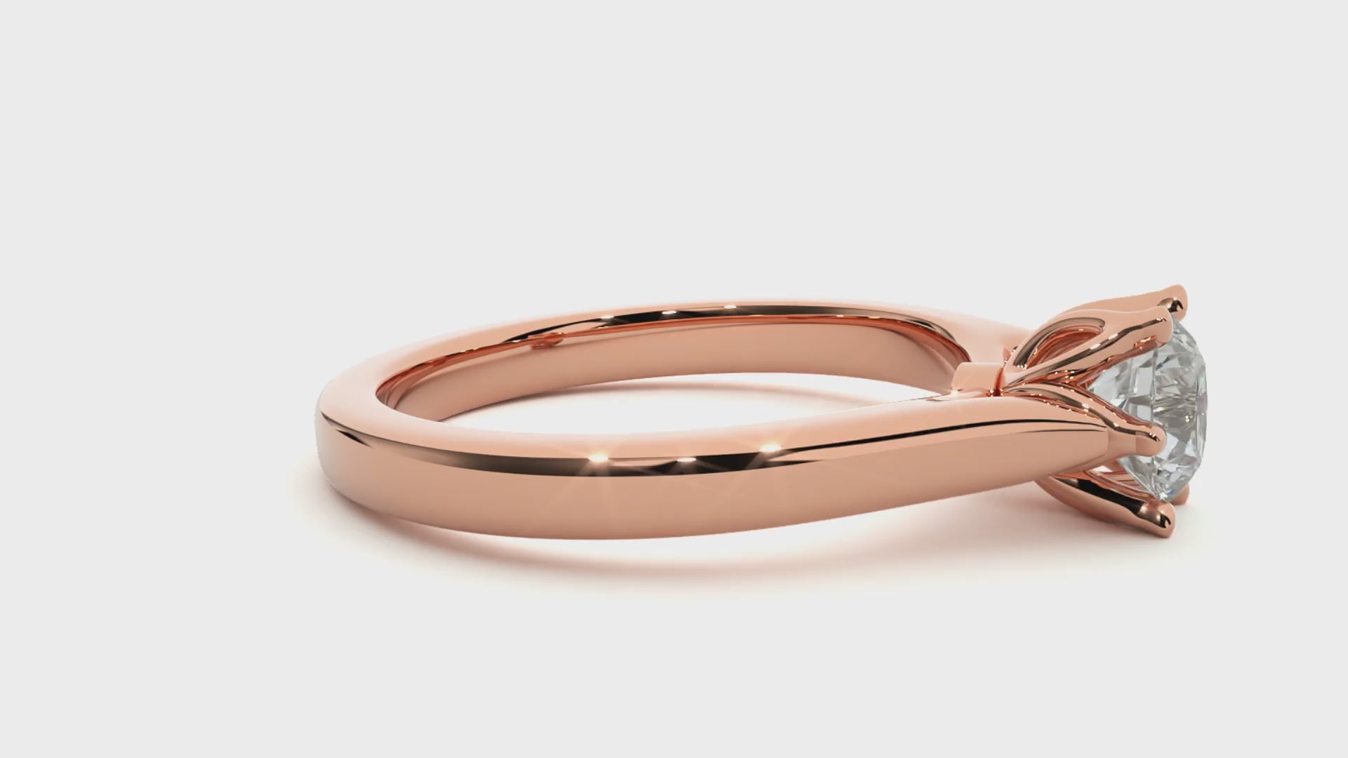 1.00ct round flower basket engagement ring