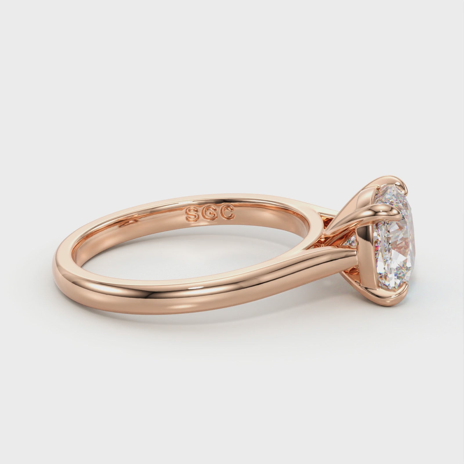 cushion cut cathedral solitaire