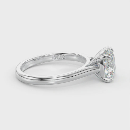 lab grown cushion diamond ring